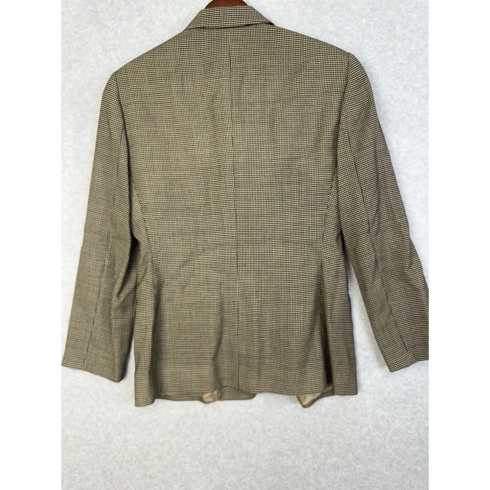 VTG Giorgio Armani 100% Wool Houndstooth A Milano Borgonuovo 21 Blazer Jacket 42